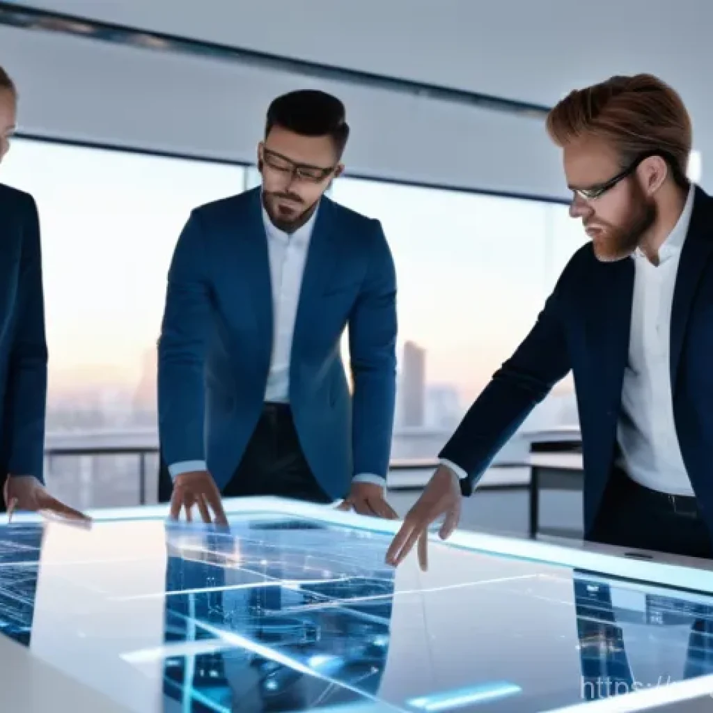 건축기술사 시험과 관련된 최신 기술 동향 - **Prompt 1: BIM-Powered Collaborative Architectural Design**
"A diverse team of male and female ...